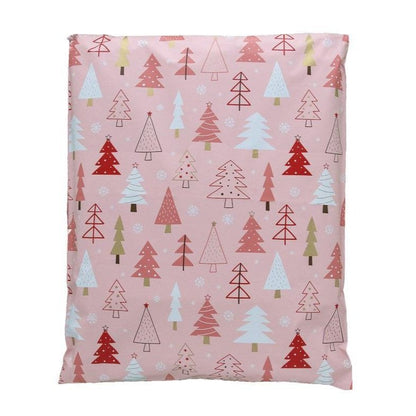 Pink Christmas Tree Poly Mailers Size 10x13 Shipping Bags