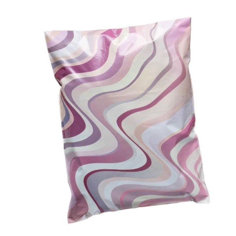 Pink Purple Abstract Fun Poly Mailers Size 6x9 Shipping Bags