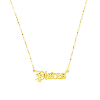 Old English Zodiac Necklace by Ellisonyoung.com