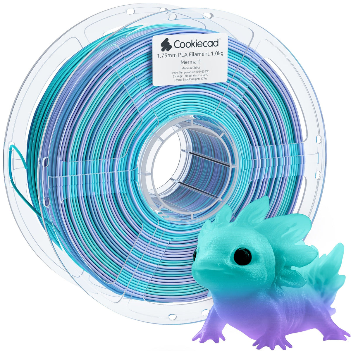Mermaid (purple, blue & green) PLA Filament 1.75mm, 1kg