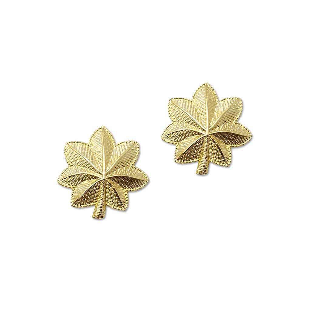 Police Major Sta-Brite Gold Rank Pin 1 1/4" Pair