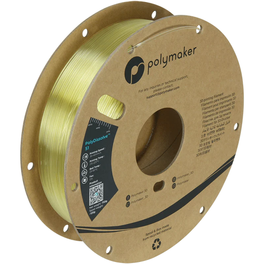 Polymaker PolyDissolve S1 (PVA) Dissolvable 3D Printer Filament For Supports .75KG 1.75mm