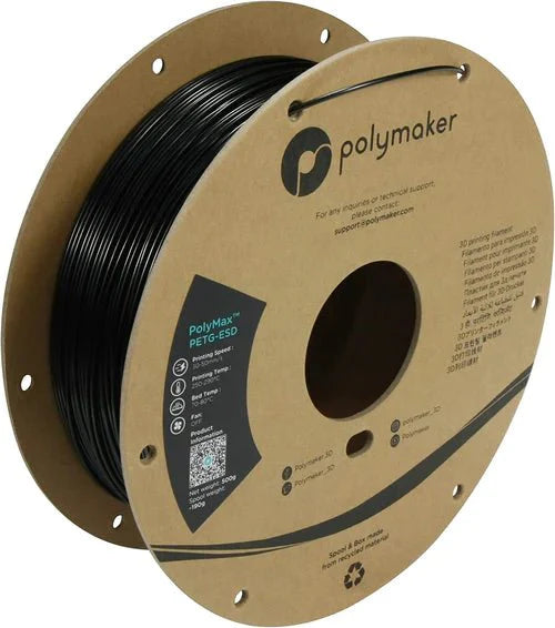 Polymaker PolyMax PETG-ESD (Electrostatic Discharge Safe) Filament 3D Printer Filament .5KG 1.75mm