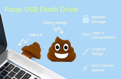 Poop Emoji USB 3.1 Flash Drive