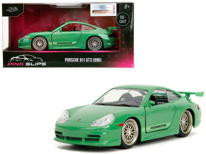 Porsche 911 GT3 (996) Green "Pink Slips" Series 1/32 Diecast Model Car by Jada  free shipping USA
