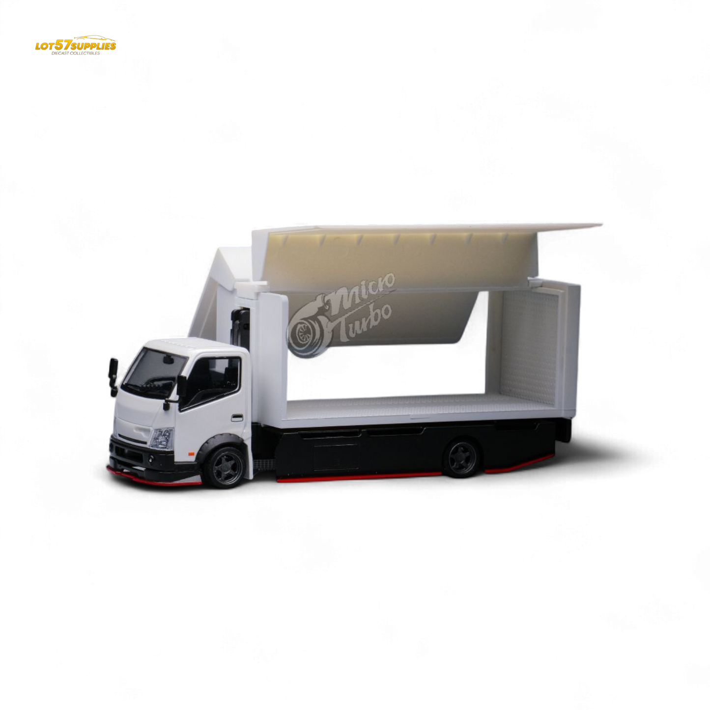 MicroTurbo HINO 300 Custom Wing Truck Limited to 1,000 Pcs & Stickers Included 1:64