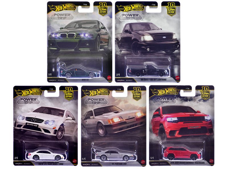 "Power Trip" 5 piece Set "Car Culture" 2026 Series R Diecast Model Cars by Hot Wheels  free shipping USA