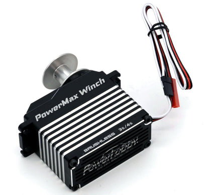 Powerhobby POWERMAX WINCH 1/5 High Torque Speed + Axial SCX6 Front Bumper Mount