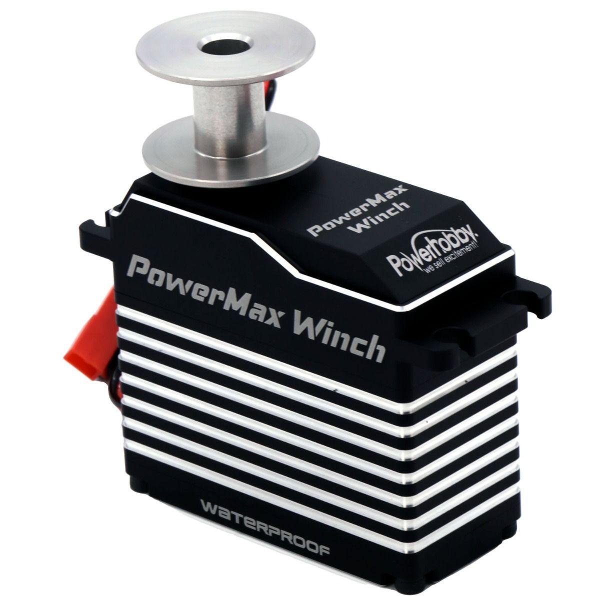Powerhobby POWERMAX WINCH 1/5 High Torque Speed + Axial SCX6 Front Bumper Mount