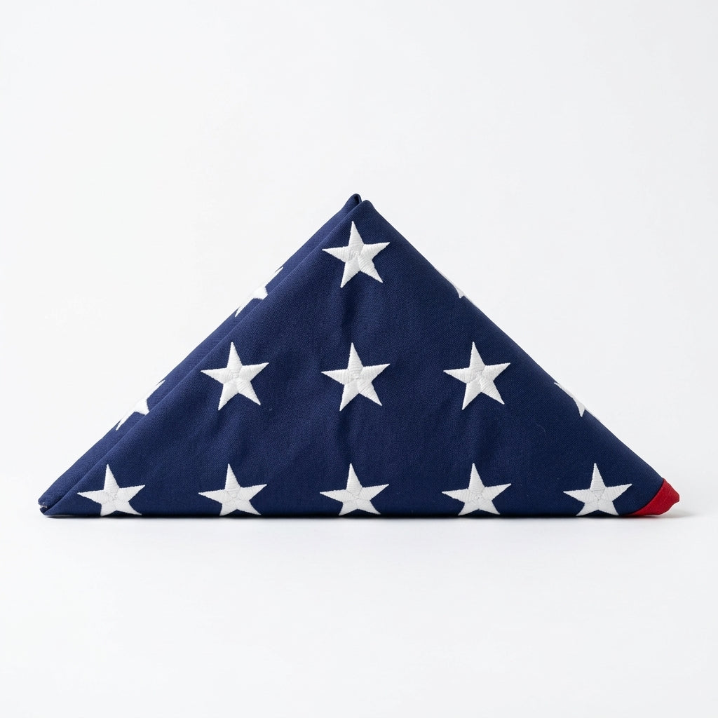 Folded American Flag, Pre Folded American Flag - 3ft x 5ft American Flag.
