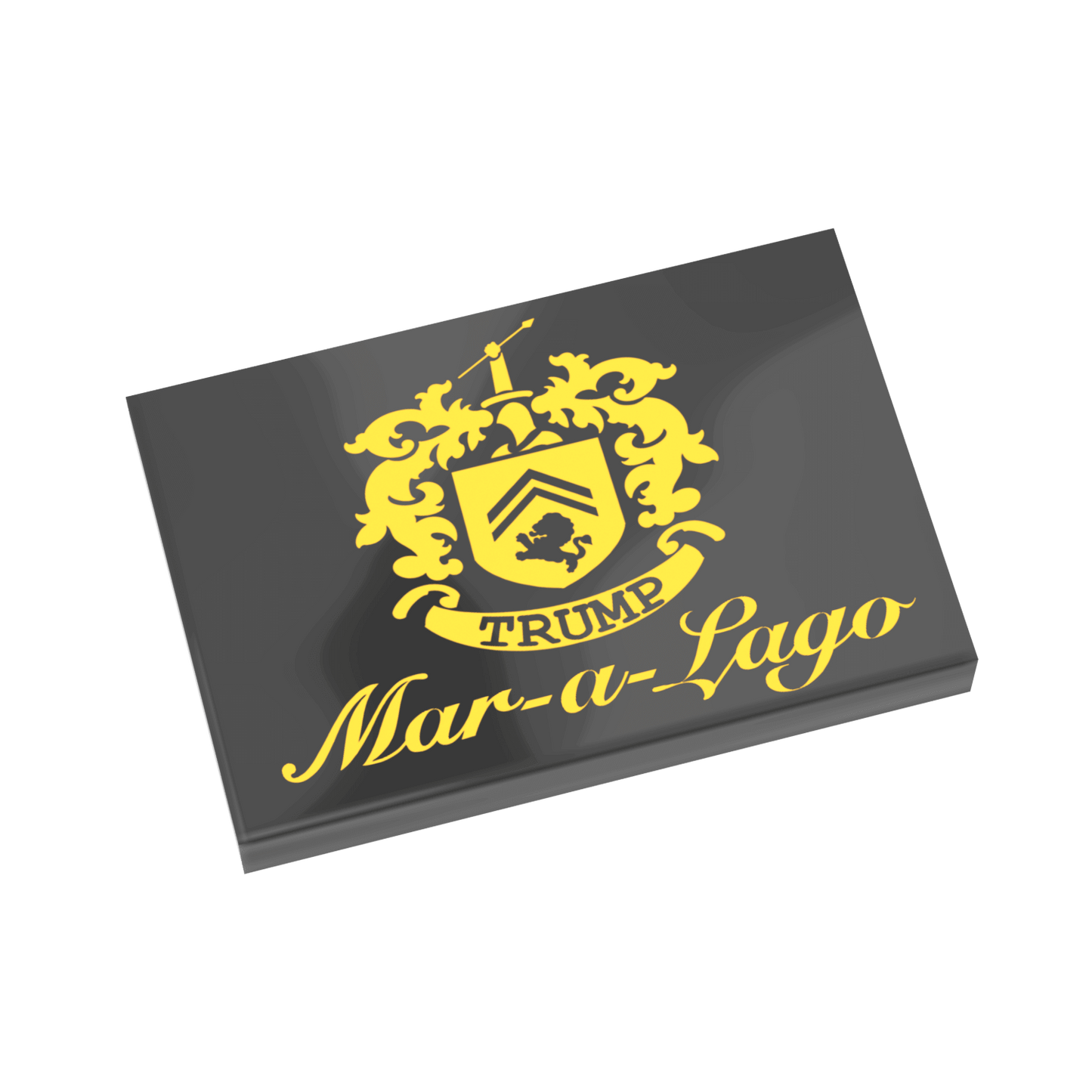 Mar-a-Lago Crest Sign - Trump Home - Custom Printed Using LEGO® Parts (2x3)