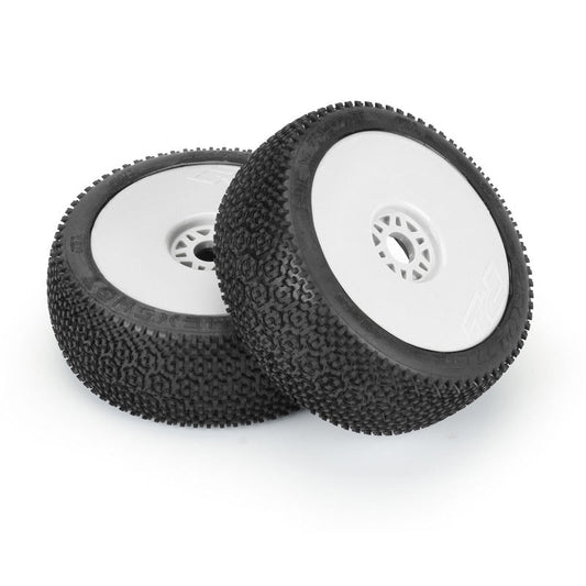 Pro-Line PRO9073233 1/8 Hex Shot S3 Front/Rear Buggy Tires Mounted 17mm White 2