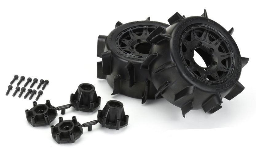 Pro-Line 10160-10 Sand Paw LP 2.8" Sand Tires Mounted (2) Jato Stampede Rustler