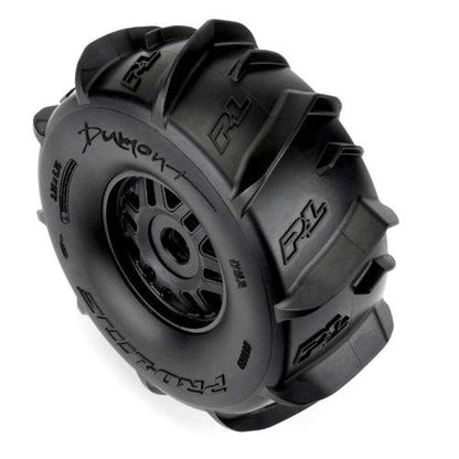 Pro-Line 1/7 Dumont Paddle F/R Tires Pre-Mounted 17mm (2) Black Arrma Mojave
