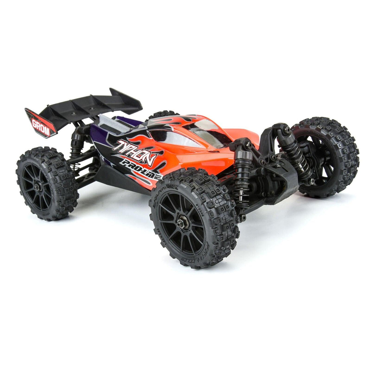 Pro-Line Badlands MX 1.9 Buggy Tires Mach-10 Black Wheels Typhon GROM