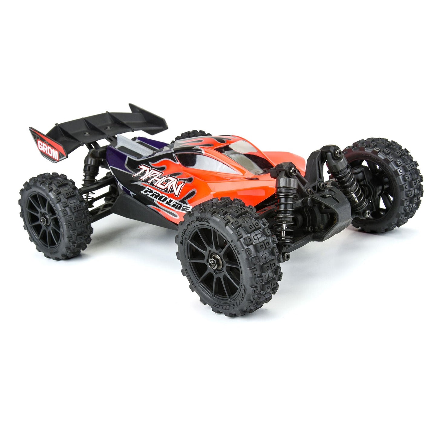 Pro-Line Badlands MX 1.9 Buggy Tires Mach-10 Black Wheels Typhon GROM