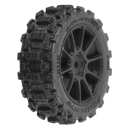 Pro-Line Badlands MX 1.9 Buggy Tires Mach-10 Black Wheels Typhon GROM