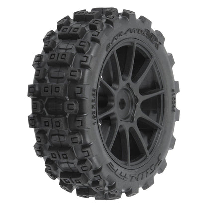 Pro-Line Badlands MX 1.9 Buggy Tires Mach-10 Black Wheels Typhon GROM