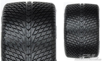 Pro-Line Road Rage 3.8" Street Tires Mounted For 17mm MT Mounted on Raid Black