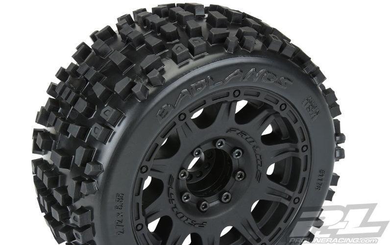 Pro-Line Badlands 3.8" All Terrain Tires Mounted For 17mm MT Front or Rear
