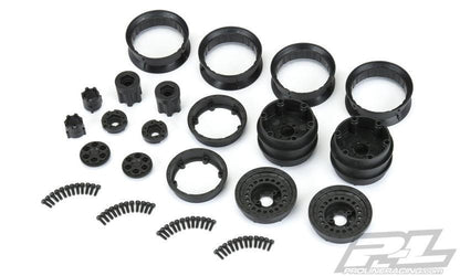 Pro-Line 2786-00 Carbine 1.9" Black Plastic Internal Bead-Loc Dually Wheels