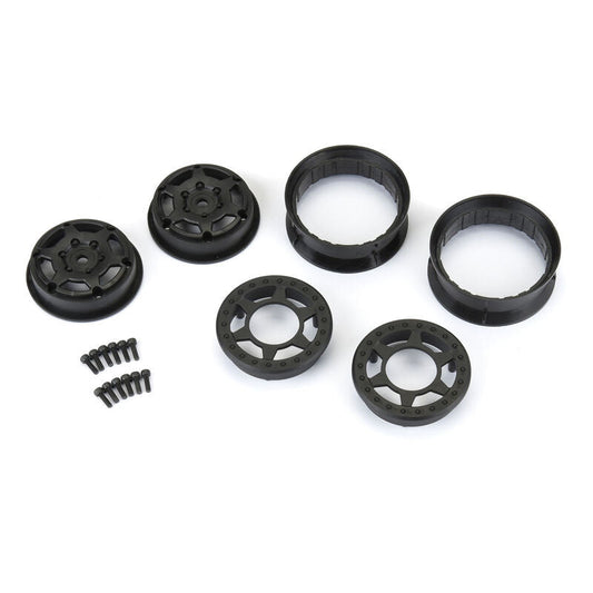 Pro-Line 2809-03 1/10 Holcomb 1.9" 12mm Crawler Bead-Loc Wheels (2) Black