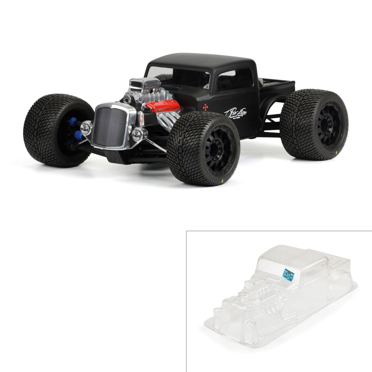 Pro-Line 3410-00 1/8 Rat Rod Clear Body Monster Truck