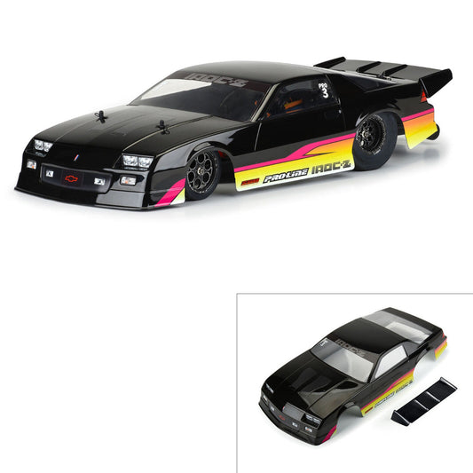 Pro-Line Losi 22S Drag 1985 Chevy Camaro IROC-Z Pre-Painted Body Set Black