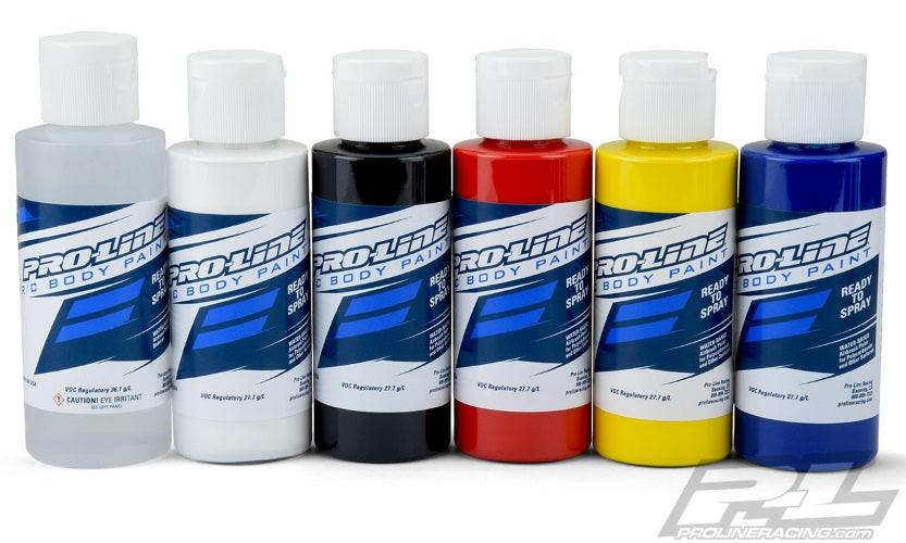 Pro-Line 6323-00 RC Body Airbrush Paint Primary Color Set (6)