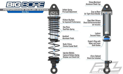 Pro-Line 6343-00 Big Bore Scaler Shocks (90mm-95mm) For 1/10 Rock Crawlers