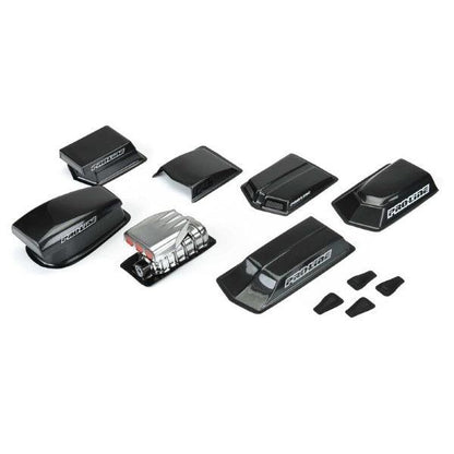 Pro-Line 6368-00 No Prep Drag Racing Hood Scoops & Blowers (8)