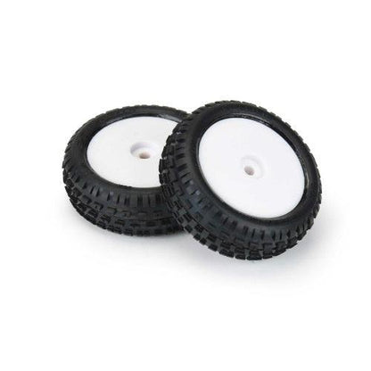Pro-Line 8298-13 1/18 Wedge Front Carpet Mini-B Tires Mounted 8mm White Wheels (2)