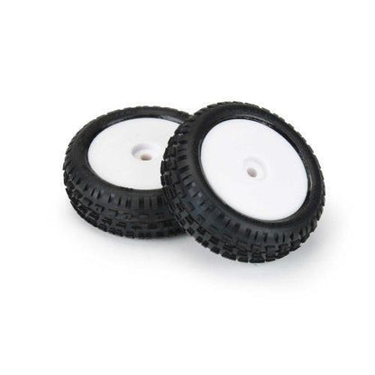 Pro-Line 8298-13 1/18 Wedge Front Carpet Mini-B Tires Mounted 8mm White Wheels (2)