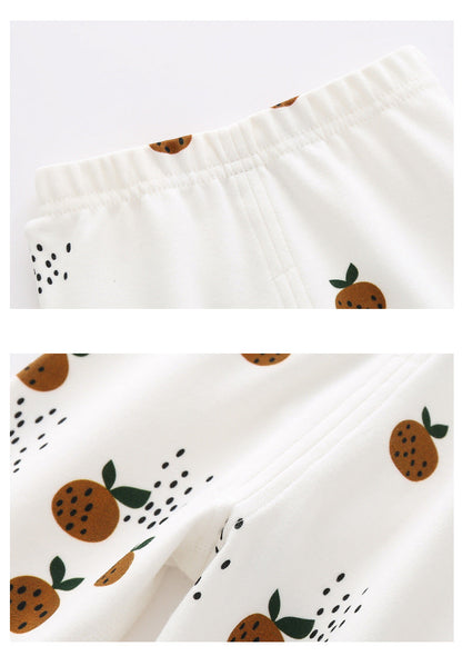 Baby 1pcs Allover Fruit Graphic Long Sleeve Bottoming Shirt & Trousers Sets by MyKids-USA™