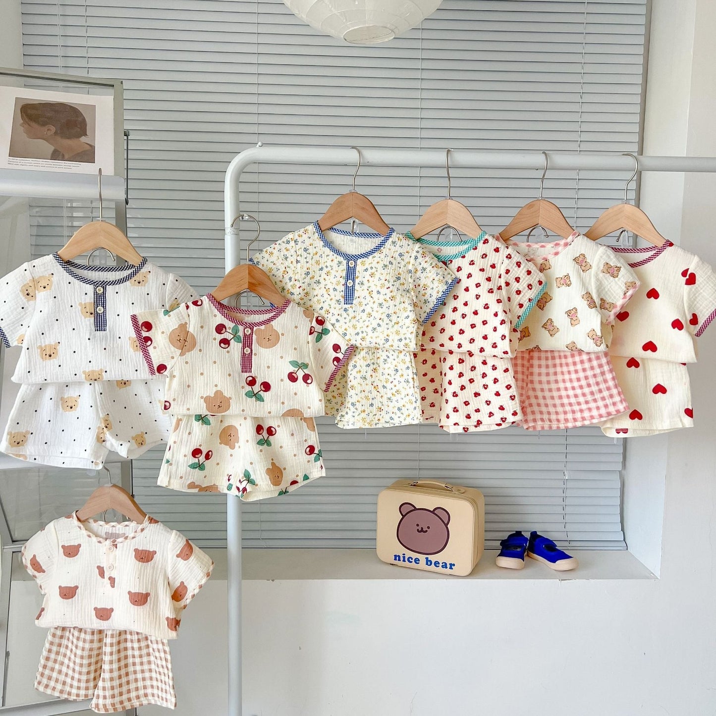 Baby Print Pattern T-Shirt Combo Shorts In Summer Sets by MyKids-USA™