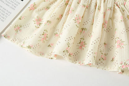 Baby Girl Floral Print Pattern Sleeveless Tops Combo Shorts Sets In Summer by MyKids-USA™