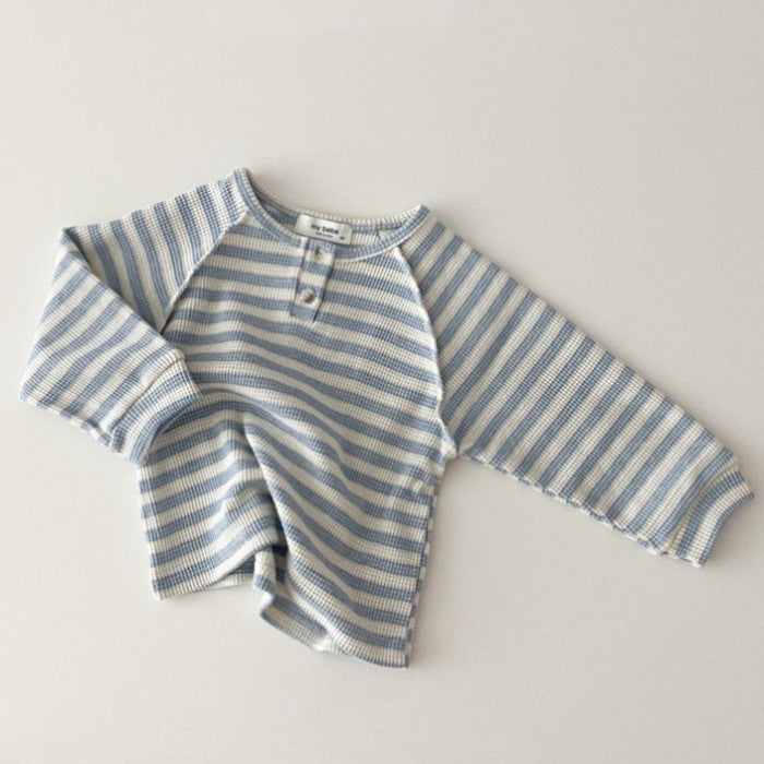 Baby Striped & Polka Dot Pattern & Solid Color Loose Comfort Shirt by MyKids-USA™