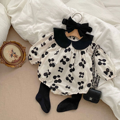 Baby Girl Flower Pattern Doll Neck Princess Onesies by MyKids-USA™
