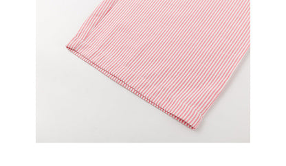 Girl Striped Pattern Tops Combo Bow Belt Pants Summer 1-Pieces Sets by MyKids-USA™
