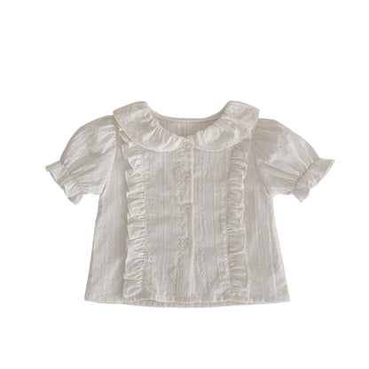 Baby Girl Solid Blouses Plaid Pattern Princess Skirt Sets by MyKids-USA™