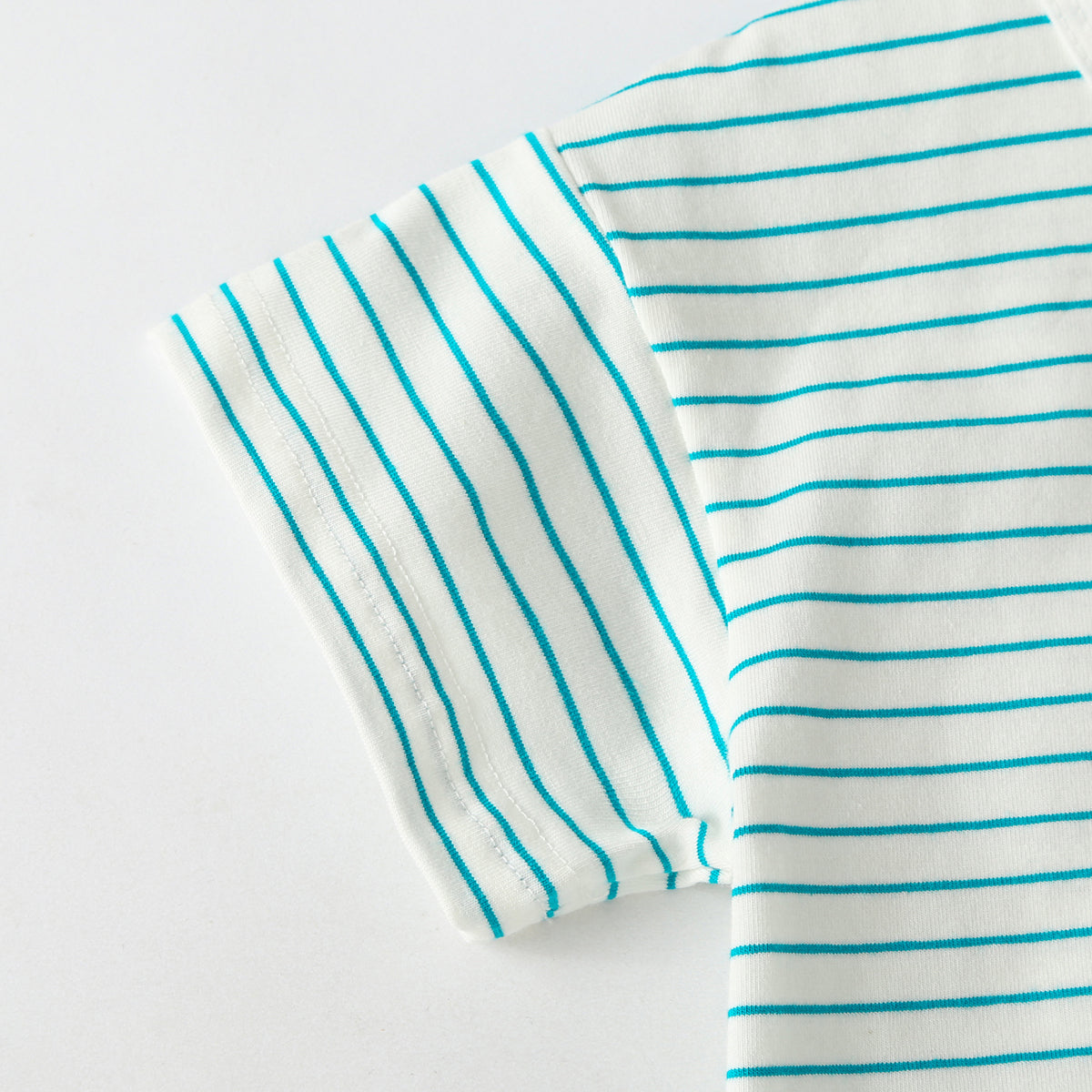 Baby Smiley Patched Pattern Striped Graphic Tee Combo Shorts Sets by MyKids-USA™