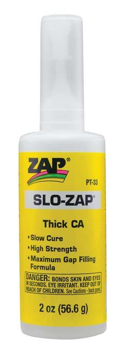 Zap PT33 Adhesives Slo Zap CA Glue 2oz