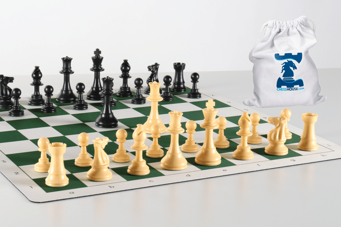Quality Club Chess Set on Flex Pad Board by Chess House