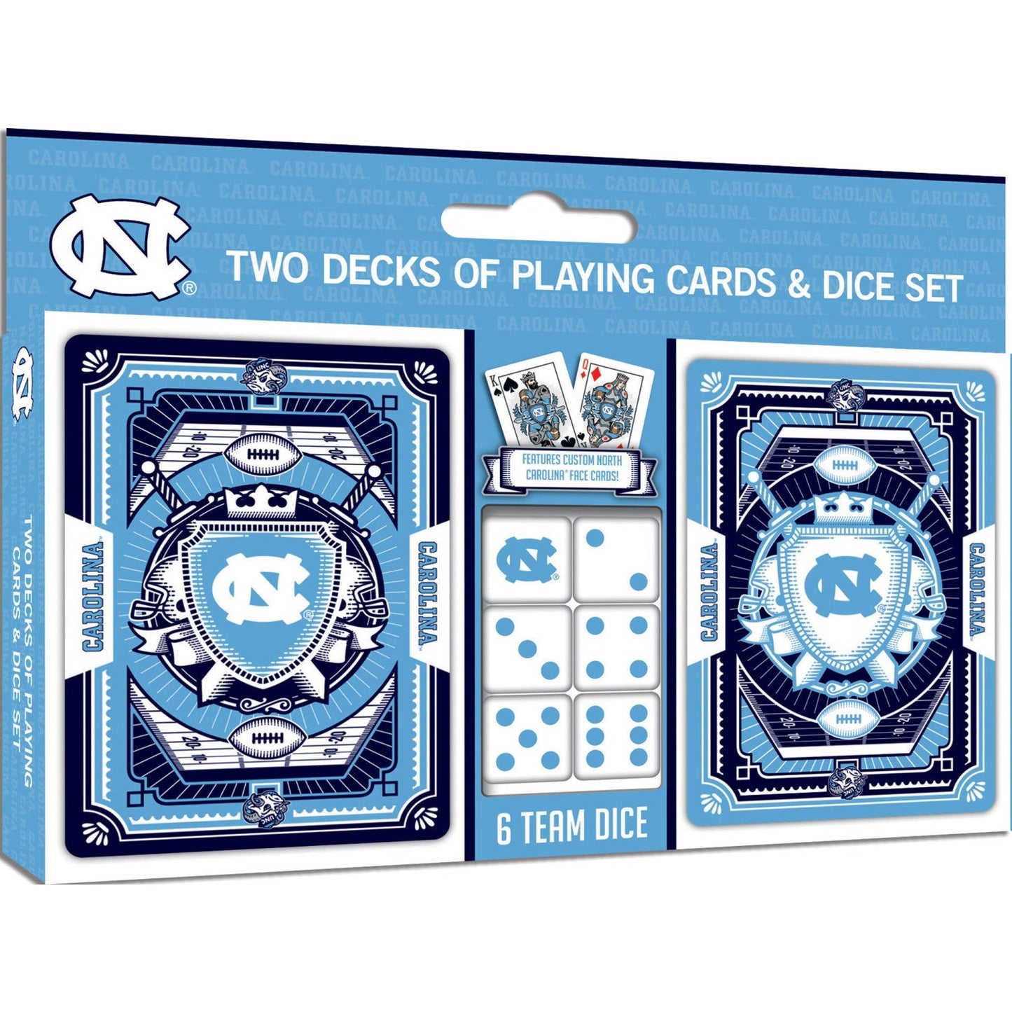 UNC Tar Heels - 2-Pack Playing Cards & Dice Set by MasterPieces Puzzle Company INC