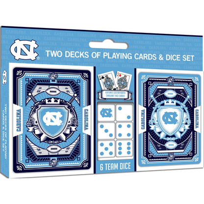 UNC Tar Heels - 2-Pack Playing Cards & Dice Set by MasterPieces Puzzle Company INC