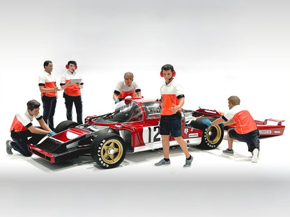 "Race Crew" 6 piece Figure Set for 1/18 scale models by American Diorama  free shipping USA