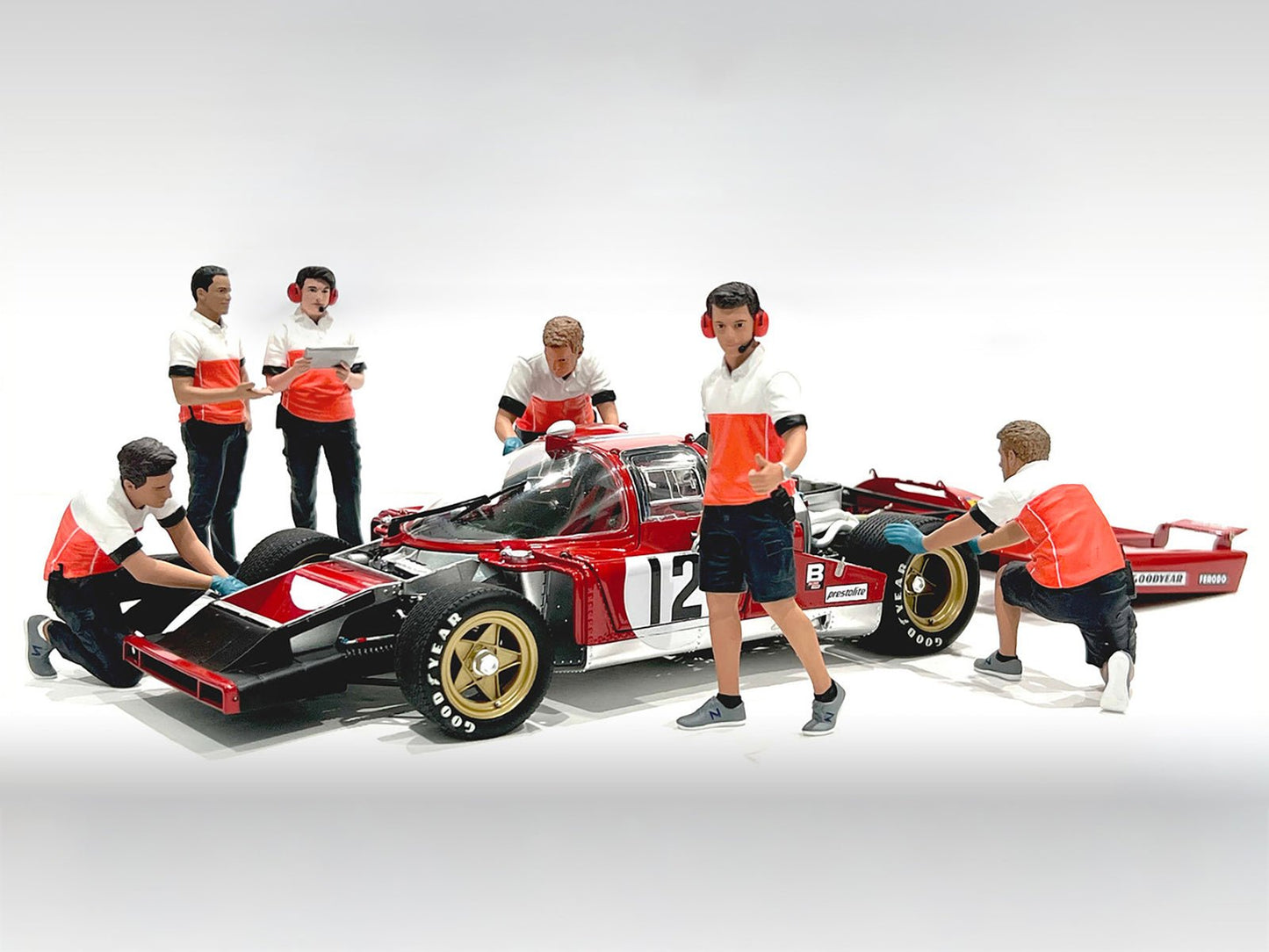 "Race Crew" 6 piece Figure Set for 1/18 scale models by American Diorama  free shipping USA