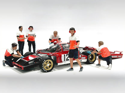 "Race Crew" 6 piece Figure Set for 1/24 Scale Models by American Diorama  free shipping USA