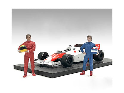 "Racing Legends" 80's Figures A and B Set of 2 for 1/18 Scale Models by American Diorama  free shipping USA
