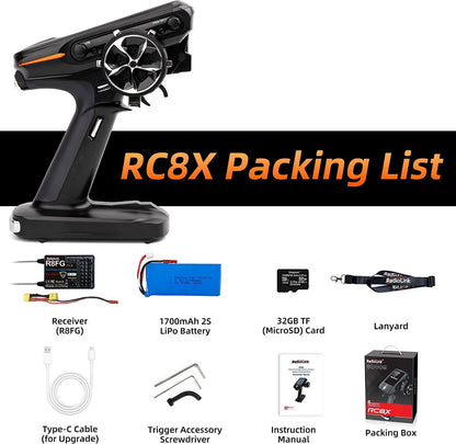 Radiolink RC8X 8 Channels 2.4Ghz RC Transmitter / Radio W R8FG Gyro Receiver ( SEE NOTE )